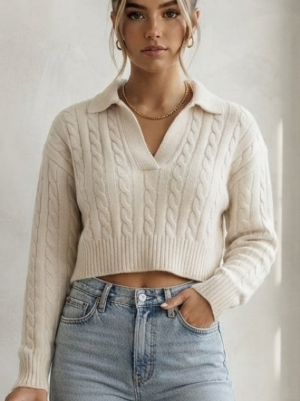 Sunday Best Cable Knit Sweater Size XS